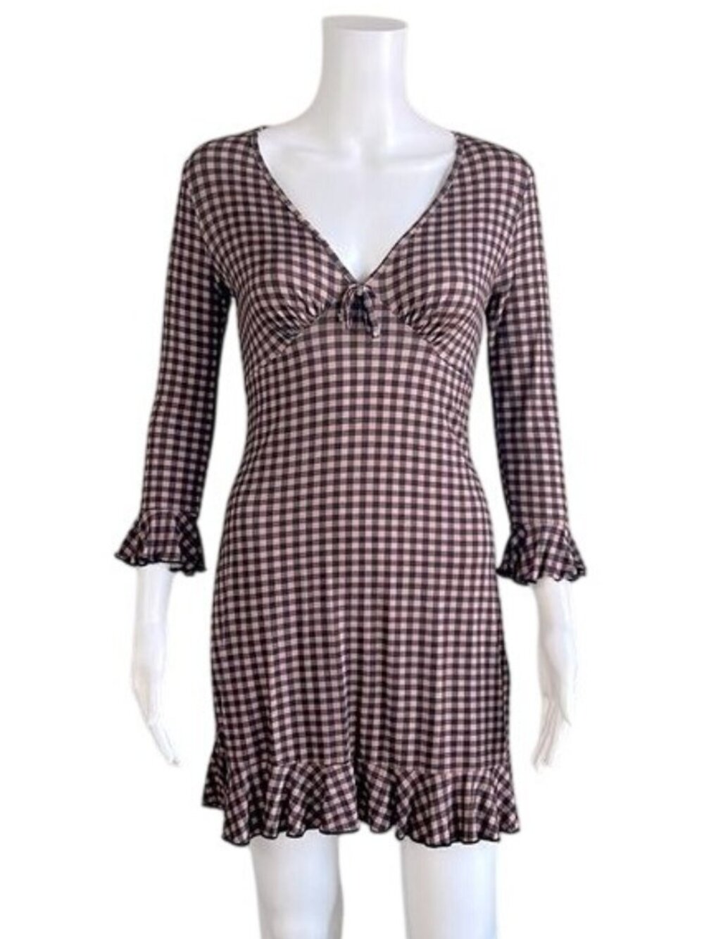UO Grace Ruffle Mini Dress - S